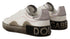 Dolce & Gabbana Portofino White Leather Logo Sneakers Shoes for Women