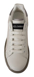 Dolce & Gabbana Portofino White Leather Logo Sneakers Shoes for Women