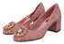 Dolce & Gabbana Taormina Lace Pumps | Women’s Pink Crystal Heels