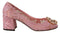 Dolce & Gabbana Taormina Lace Pumps | Women’s Pink Crystal Heels