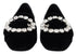 Dolce & Gabbana Crystal Buckle Loafers | Women’s Black Velvet Flats