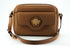 Versace Elegant Brown Leather Camera Case Shoulder Bag – Women's Crossbody with Medusa Emblem