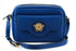 Versace Blue Calf Leather Camera Case Crossbody Bag with Medusa Logo for Women