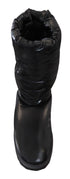 Dolce & Gabbana Black Boots Padded Mid Calf Winter Shoes