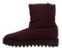 Dolce & Gabbana Bordeaux Nylon Boots Padded Mid Shoes