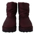 Dolce & Gabbana Bordeaux Nylon Boots Padded Mid Shoes