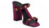 Versace Purple Calf Leather Medusa High Heels Sandals for Women