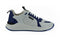 Versace Elegant Blue and White Leather Sneakers