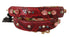 Dolce & Gabbana Shoulder Strap Red Python Leather Crystals Women’s Reversible