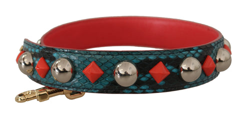 Dolce & Gabbana Shoulder Strap Green Leather Studded Women’s Accessory