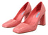 Prada Pink Patent Leather Block Heels for Women – Square Toe Pumps