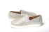 Christian Louboutin Roller Boat White Embellished Leather Women’s Flat Sneakers Shoes