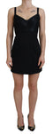 Dolce & Gabbana Black Fit Wool Stretch Sheath Mini Dress