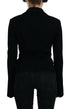 Dolce & Gabbana Black Button Cardigan Blazer Viscose Jacket