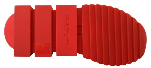 Dolce & Gabbana Sorrento Sneakers – Red Crystal Sock Shoes – Women’s Slip-On