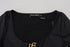 Dolce & Gabbana Black Cotton Stretch Open Chest 3/4 Sleeve Top