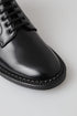 Dolce & Gabbana Black Leather Men Short Boots Lace Up Shoes