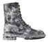 Bottes mi-mollet en cuir noir et gris Dolce & Gabbana