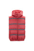 Elegant Red Versace Logo Vest with Detachable Hood