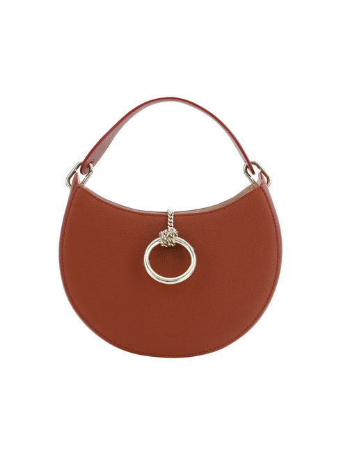 Chloé Sepia Brown Small Arlène Calf Leather Shoulder Bag for Women