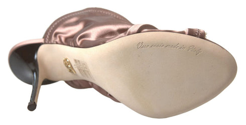 Dolce & Gabbana Light Brown Slingback Corset Style Stiletto Heels - Women’s Shoes