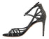 Dolce & Gabbana Keira Stiletto Sandals Black Silver Satin Rhinestone Heels - Women’s