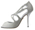 Dolce & Gabbana Silver Shimmer Sandals Pumps High Heels - Women’s Shoes