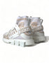 Dolce & Gabbana White Beige Sorrento Socks Sneakers Shoes