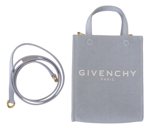 Givenchy Vertical Cloud Mini Shoulder Bag – Blue Coated Canvas – Women’s