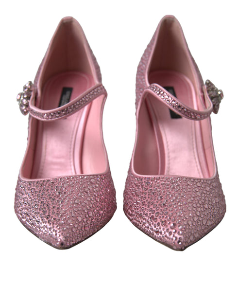 Dolce & Gabbana Pink Strass Crystal Embellished Heels Pumps Shoes - Women’s