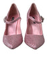 Dolce & Gabbana Pink Strass Crystal Embellished Heels Pumps Shoes - Women’s