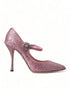 Dolce & Gabbana Pink Strass Crystal Embellished Heels Pumps Shoes - Women’s
