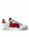Dolce & Gabbana White Portofino Sneakers – Women’s Leather Love Patch Shoes