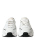 Dolce & Gabbana Daymaster White Black Leather Low Top Sneakers Shoes
