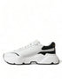 Dolce & Gabbana Daymaster White Black Leather Low Top Sneakers Shoes