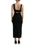 Dolce & Gabbana Black Cut Out Sleeveless Bodycon Midi Dress