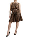 Dolce & Gabbana Brown Leopard Print Sleeveless A-line Dress
