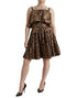 Dolce & Gabbana Brown Leopard Print Sleeveless A-line Dress
