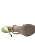 Dolce & Gabbana Light Yellow Satin Crystal Embellished Heels Sandals for Women