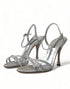 Dolce & Gabbana Silver Crystal High Heels Sandals for Women