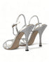 Dolce & Gabbana Silver Crystal High Heels Sandals for Women