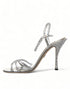 Dolce & Gabbana Silver Crystal High Heels Sandals for Women