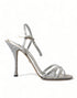Dolce & Gabbana Silver Crystal High Heels Sandals for Women