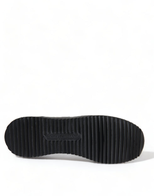 Dolce & Gabbana Black Floral Lace Leather Sneakers – Women’s Shoes