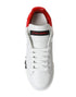 Dolce & Gabbana Portofino Sneakers Shoes – White & Red Leather Low Tops for Women