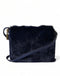 Dolce & Gabbana Lily Twist Shoulder Bag – Dark Blue Mink Fur & Ayers Leather Crossbody for Women