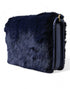 Dolce & Gabbana Lily Twist Shoulder Bag – Dark Blue Mink Fur & Ayers Leather Crossbody for Women