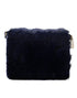 Dolce & Gabbana Lily Twist Shoulder Bag – Dark Blue Mink Fur & Ayers Leather Crossbody for Women