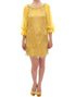 Dolce & Gabbana Yellow lace crystal mini dress