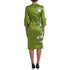 Dolce & Gabbana Green Floral Embellished Sheath Midi Dress